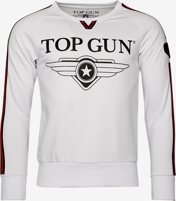 TOP GUN Sweatshirt 'Streak' in Wit: voorkant