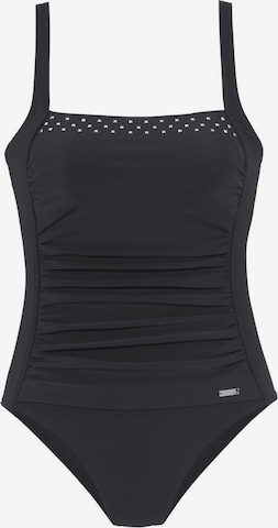 LASCANA - Soutien Bustier Fato de banho em preto: frente