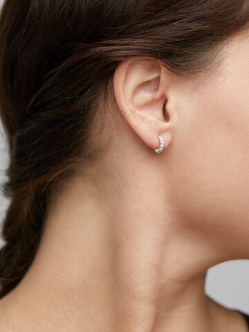 Boucles d'oreilles 'Brigitte' Pilgrim en argent : devant