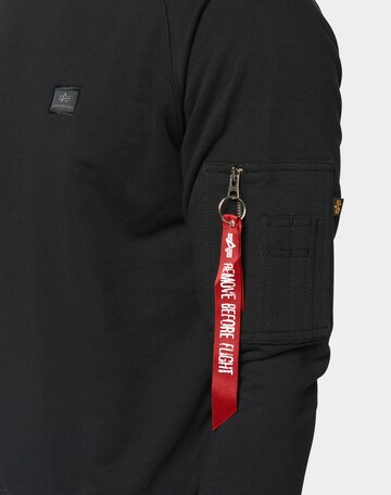 ALPHA INDUSTRIES Sweatshirt 'X-Fit' in Zwart