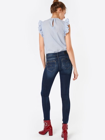 G-Star RAW Skinny Jeans 'Midge Zip' in Blauw