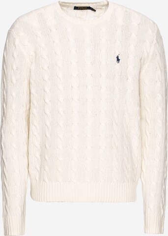 Polo Ralph Lauren Klasický střih Svetr 'LS CABLE CN-LONG SLEEVE-SWEATER' – béžová: přední strana