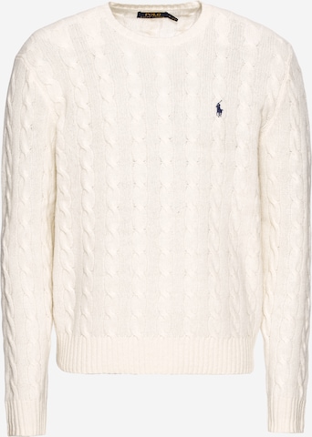 Coupe regular Pull-over 'LS CABLE CN-LONG SLEEVE-SWEATER' Polo Ralph Lauren en beige : devant