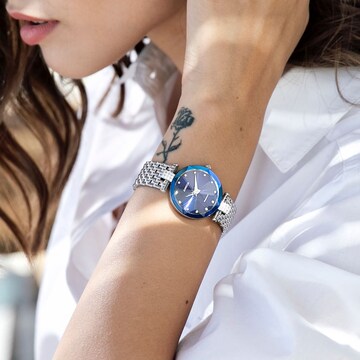 JOWISSA Analog Watch 'Facet Strass' in Silver: front