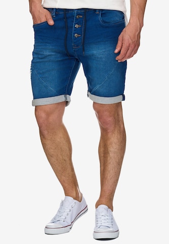 INDICODE JEANS Regular Shorts 'Piano' in Blau: predná strana