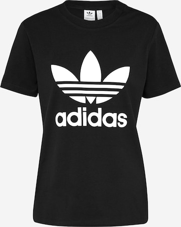 ADIDAS ORIGINALS Shirt 'TREFOIL' in Zwart: voorkant