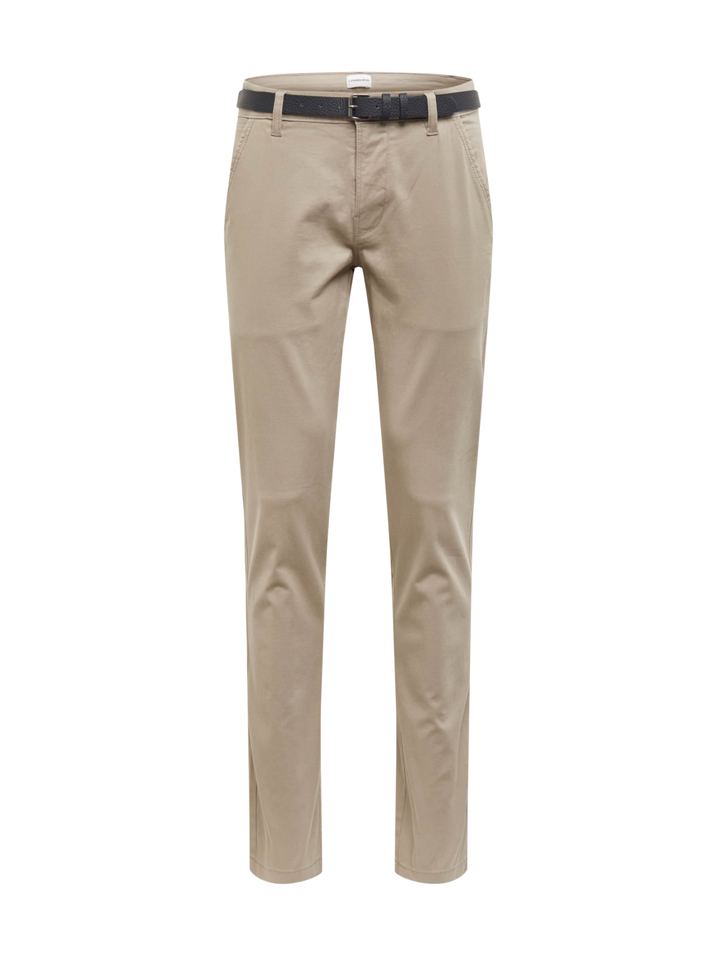 Lindbergh Slim fit Chino trousers 'Classic' in Beige: front