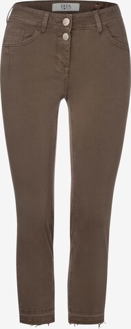 CECIL Slim fit Jeans in Brown: front