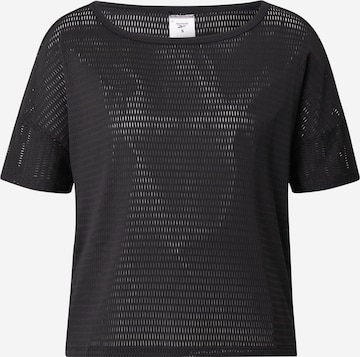 T-shirt fonctionnel Reebok en noir : devant