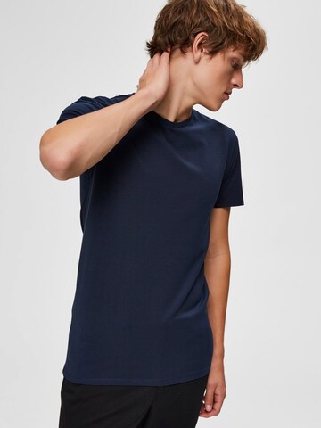 T-Shirt SELECTED HOMME en bleu