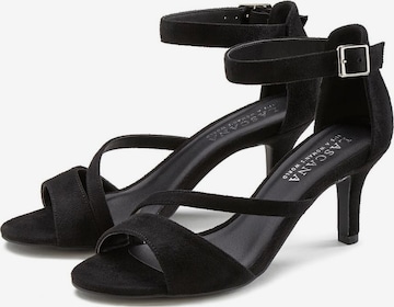 LASCANA Páskové sandály – černá