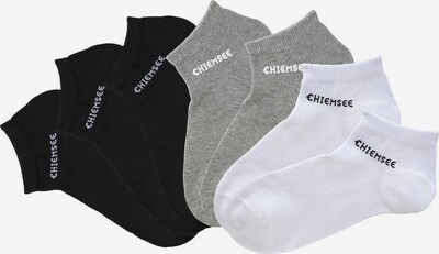 CHIEMSEE Sneakersocken in graumeliert / schwarz / weiß, Produktansicht