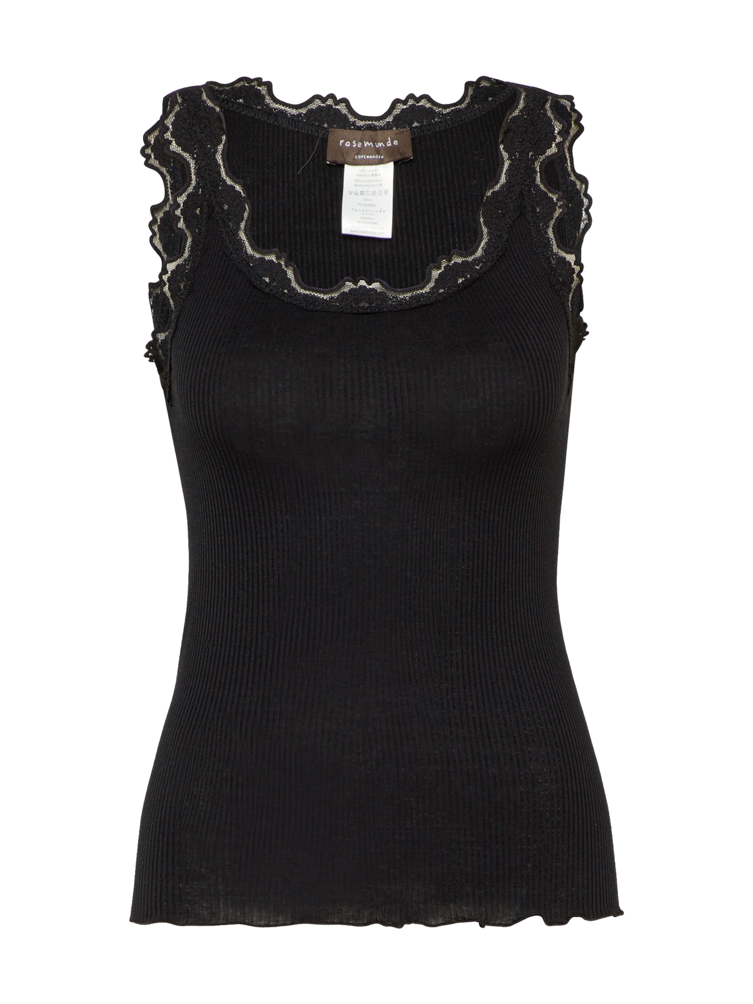 rosemunde Top 'vintage lace' - fekete: elől