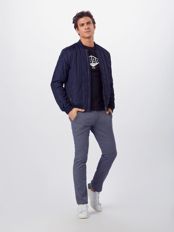TOM TAILOR DENIM Slimfit Chino nadrág - kék