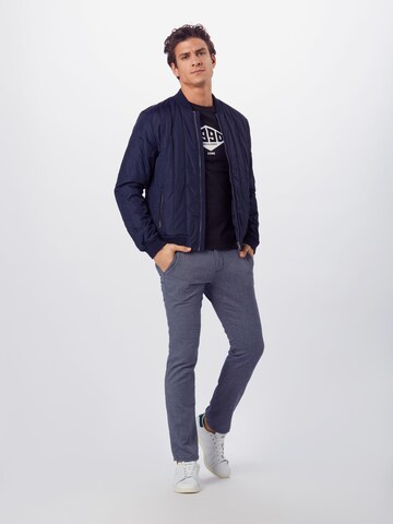 TOM TAILOR DENIM Slimfit Chino kalhoty – modrá