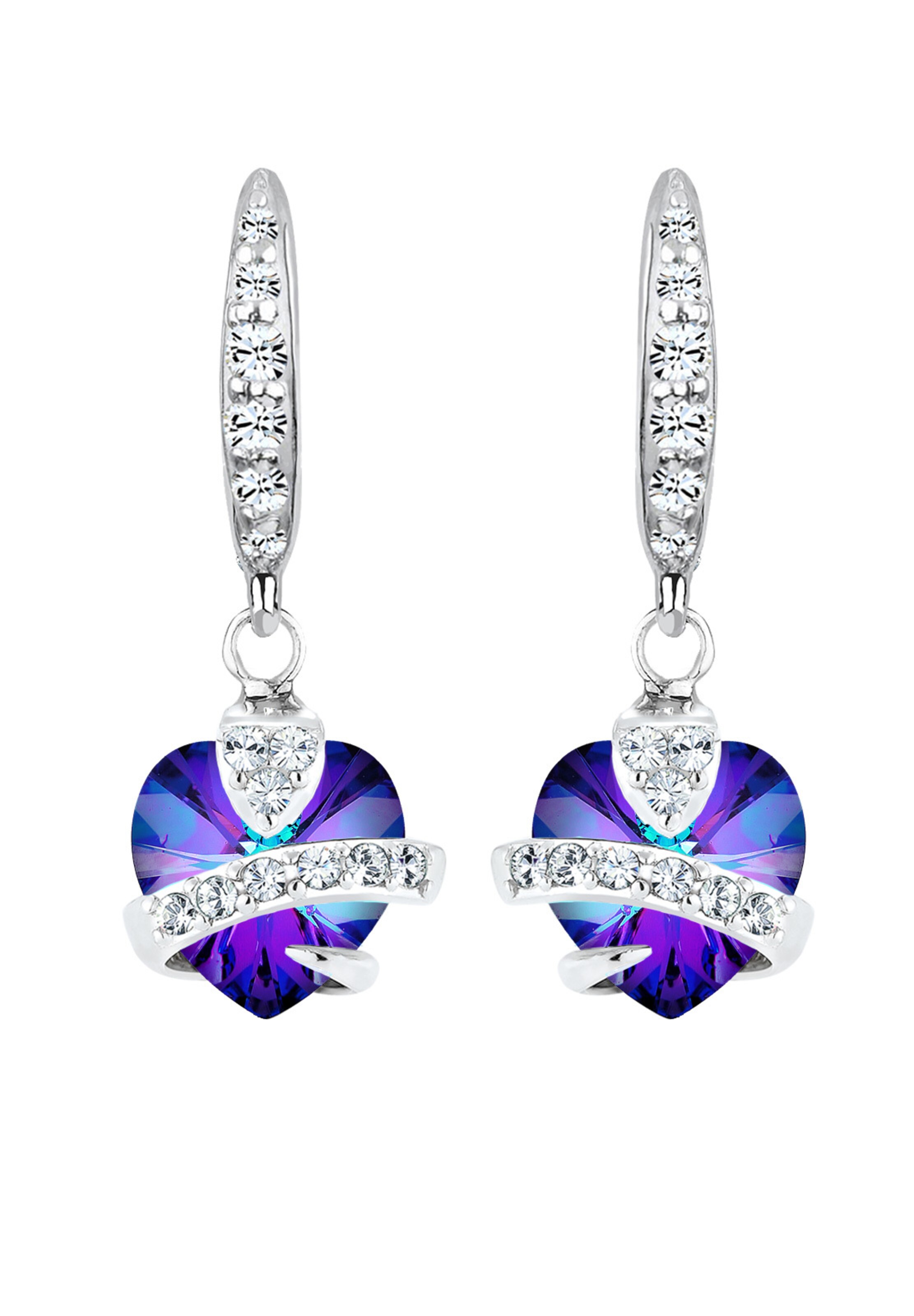 ELLI Oorbellen 'Herz' in Zilver: voorkant