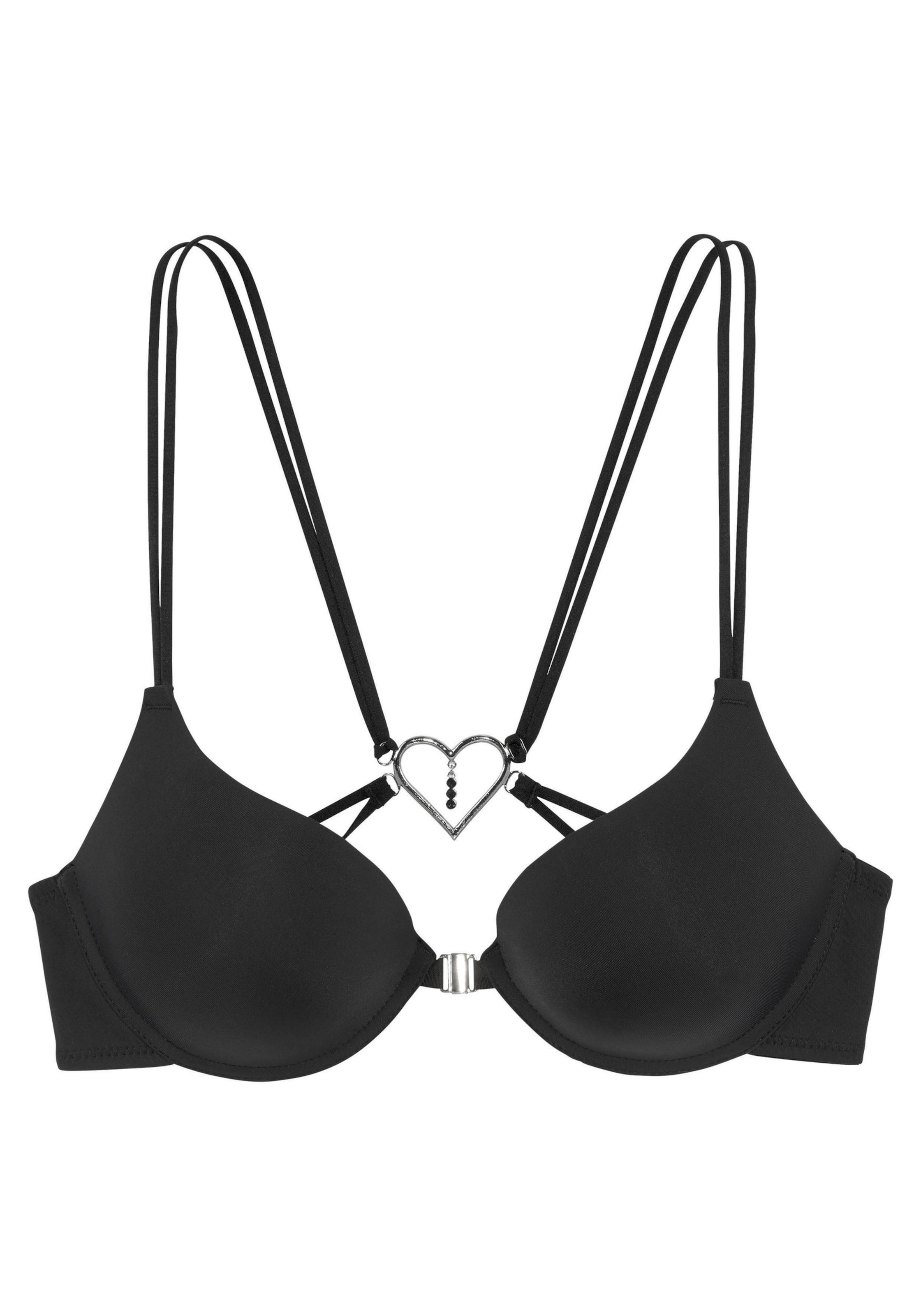 LASCANA Push-up Push-up-BH in Schwarz: Vorderseite