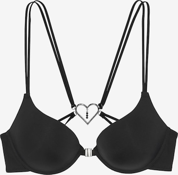 LASCANA Push-up Bra in Black: front