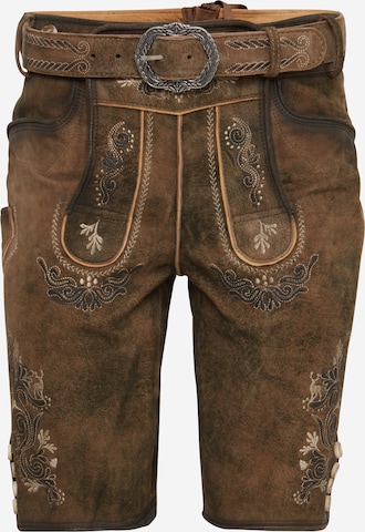 Regular Pantalon folklorique 'Anton' MARJO en marron : devant