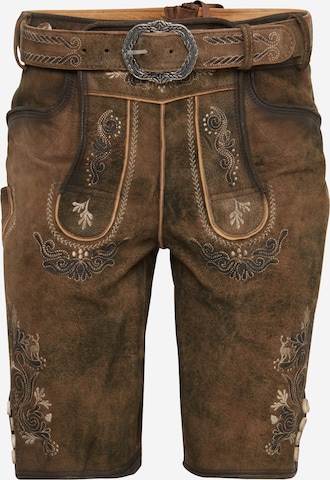 MARJOregular Dirndl hlače 'Anton' - smeđa boja: prednji dio