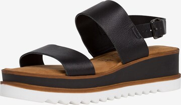 TAMARIS Strap Sandals in Black: front