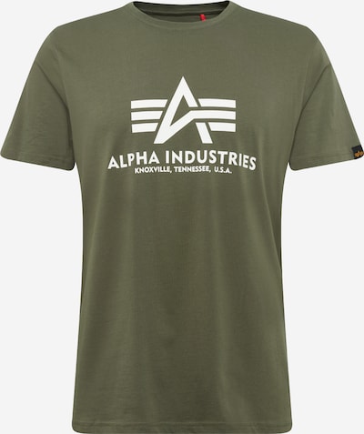 ALPHA INDUSTRIES T-Shirt in oliv / weiß, Produktansicht