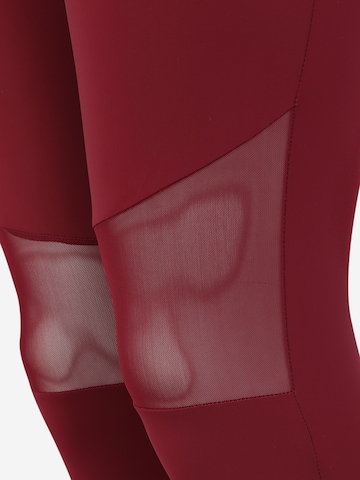 Urban Classics - Skinny Leggings 'Tech Mech' en rojo