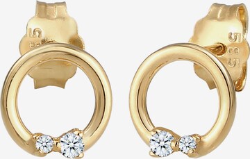 Elli DIAMONDS Earrings 'Kreis' in Gold: front