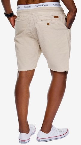 INDICODE JEANS Loosefit Shorts 'Carver' in Beige