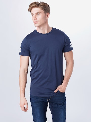 T-Shirt 'Boro' JACK & JONES en bleu : devant