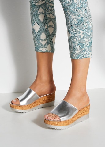 LASCANA Mules in Silver: front