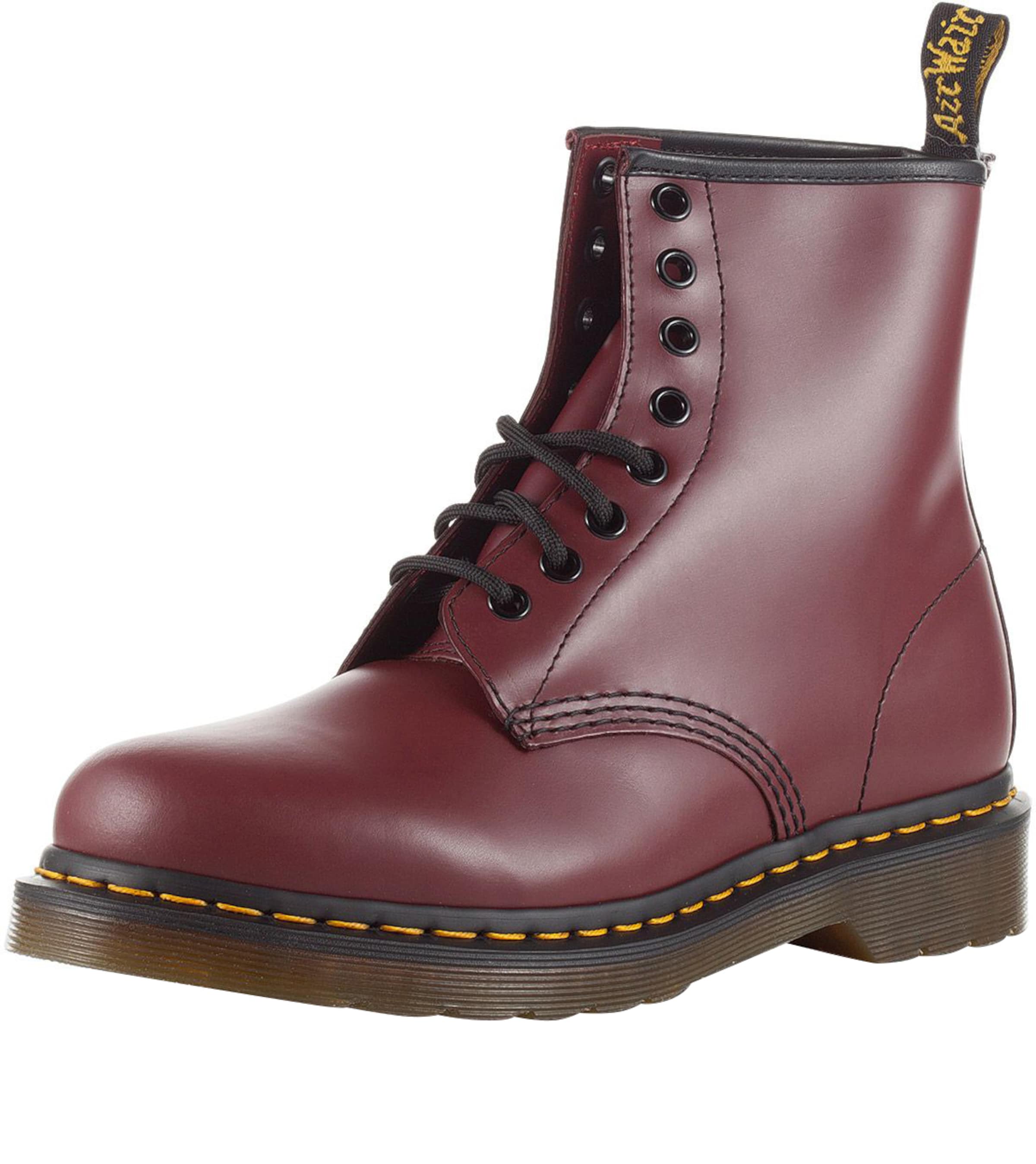 Stivale stringato '1460' di Dr. Martens in rosso: frontale