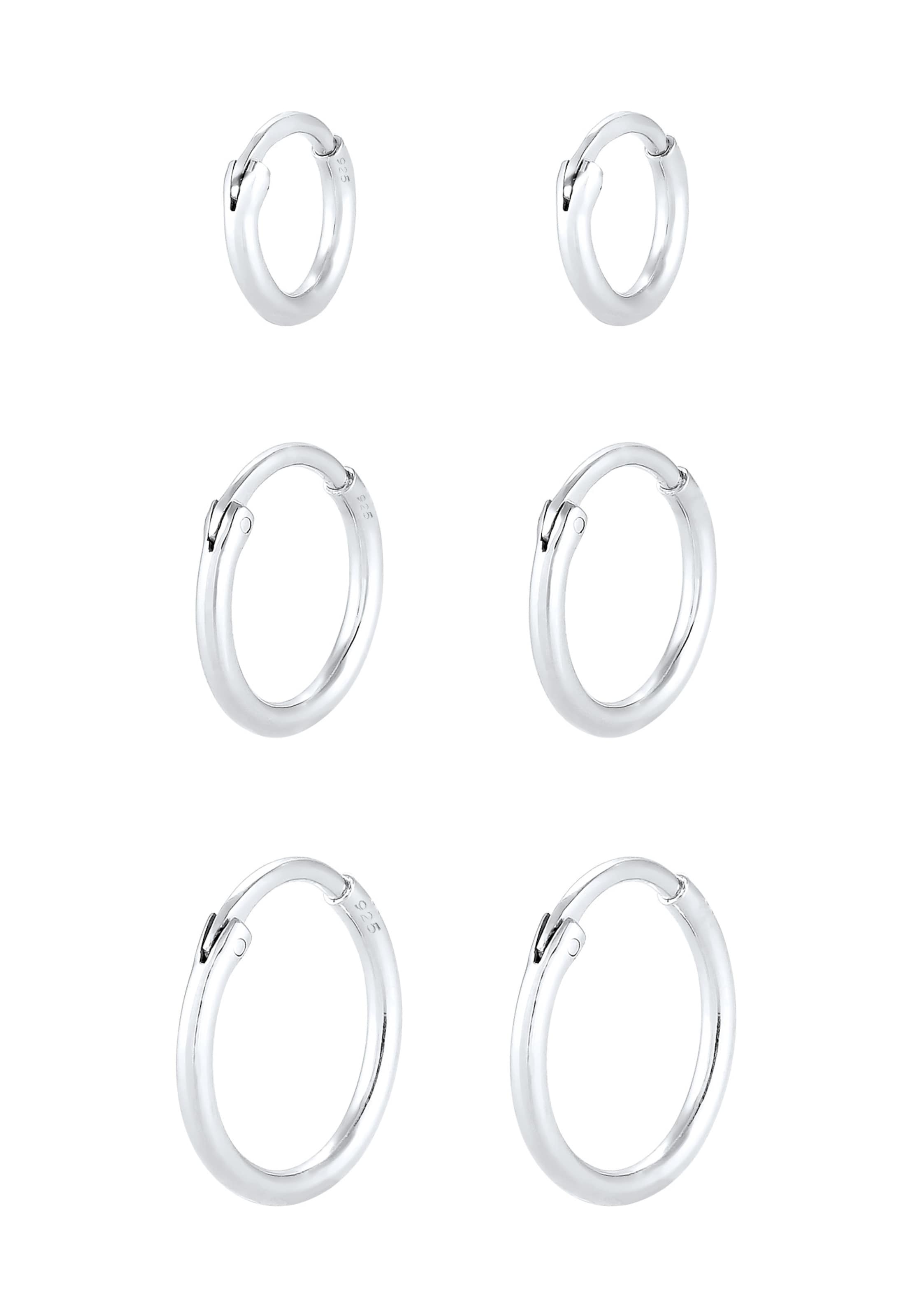 ELLI Earrings &#x27;Creolen&#x27; in Silver: front