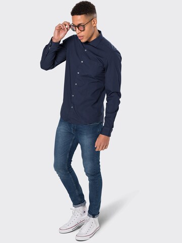 s.Oliver Slim fit Overhemd in Blauw