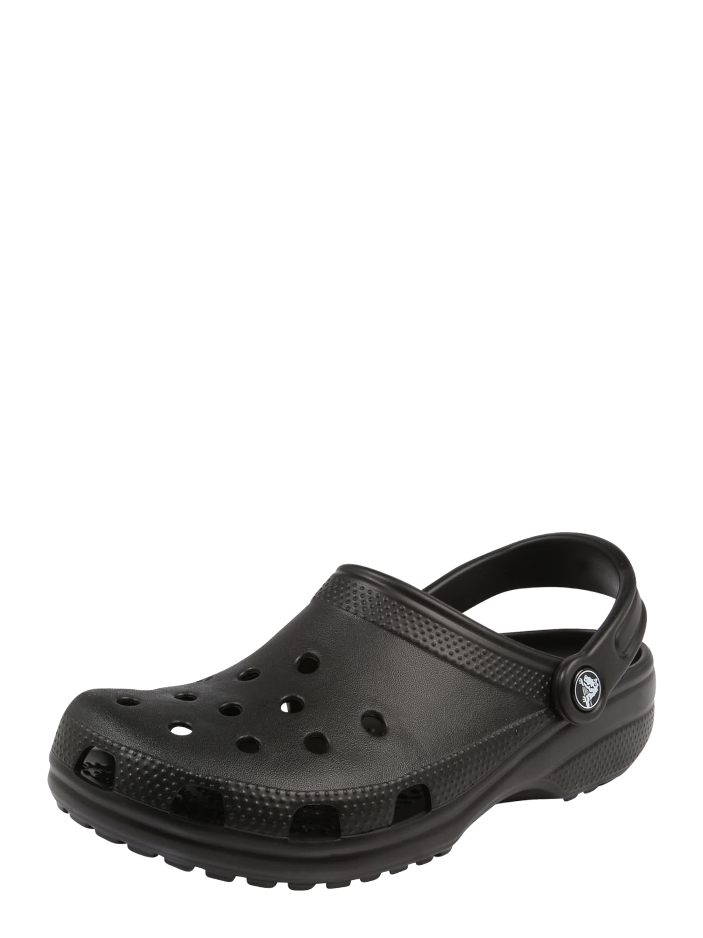 Saboţi 'Classic W' de la Crocs pe negru: față