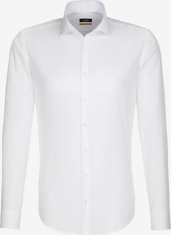 SEIDENSTICKER Slim fit Business Shirt in White: front