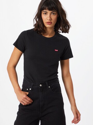 LEVI'S ® Majica 'Rib Baby Tee' | črna barva: sprednja stran