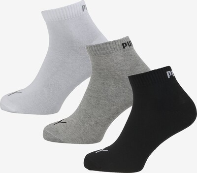 PUMA Socken in grau / schwarz / weiß, Produktansicht