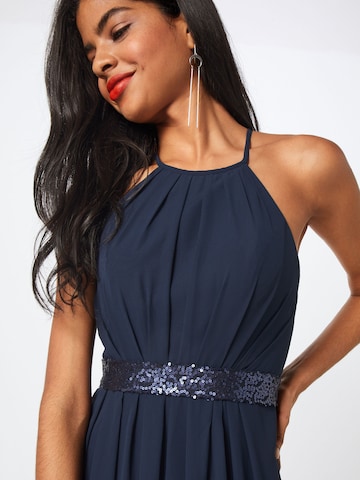 STAR NIGHT Společenské šaty 'long dress chiffon & sequins' – modrá
