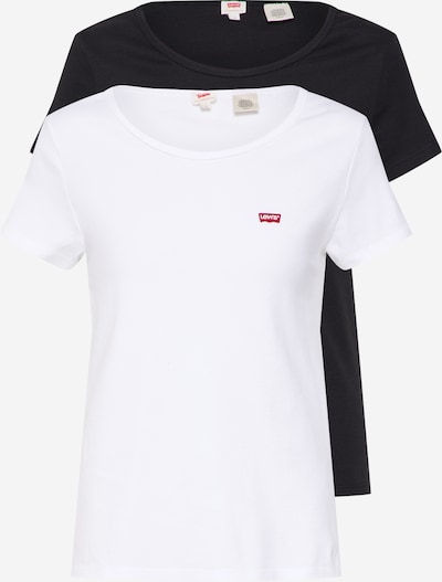 LEVI'S ® Särk '2Pack Crewneck Tee' must / valge, Tootevaade