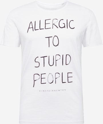 EINSTEIN & NEWTON Shirt 'Allergic T-Shirt Bass' in Wit: voorkant