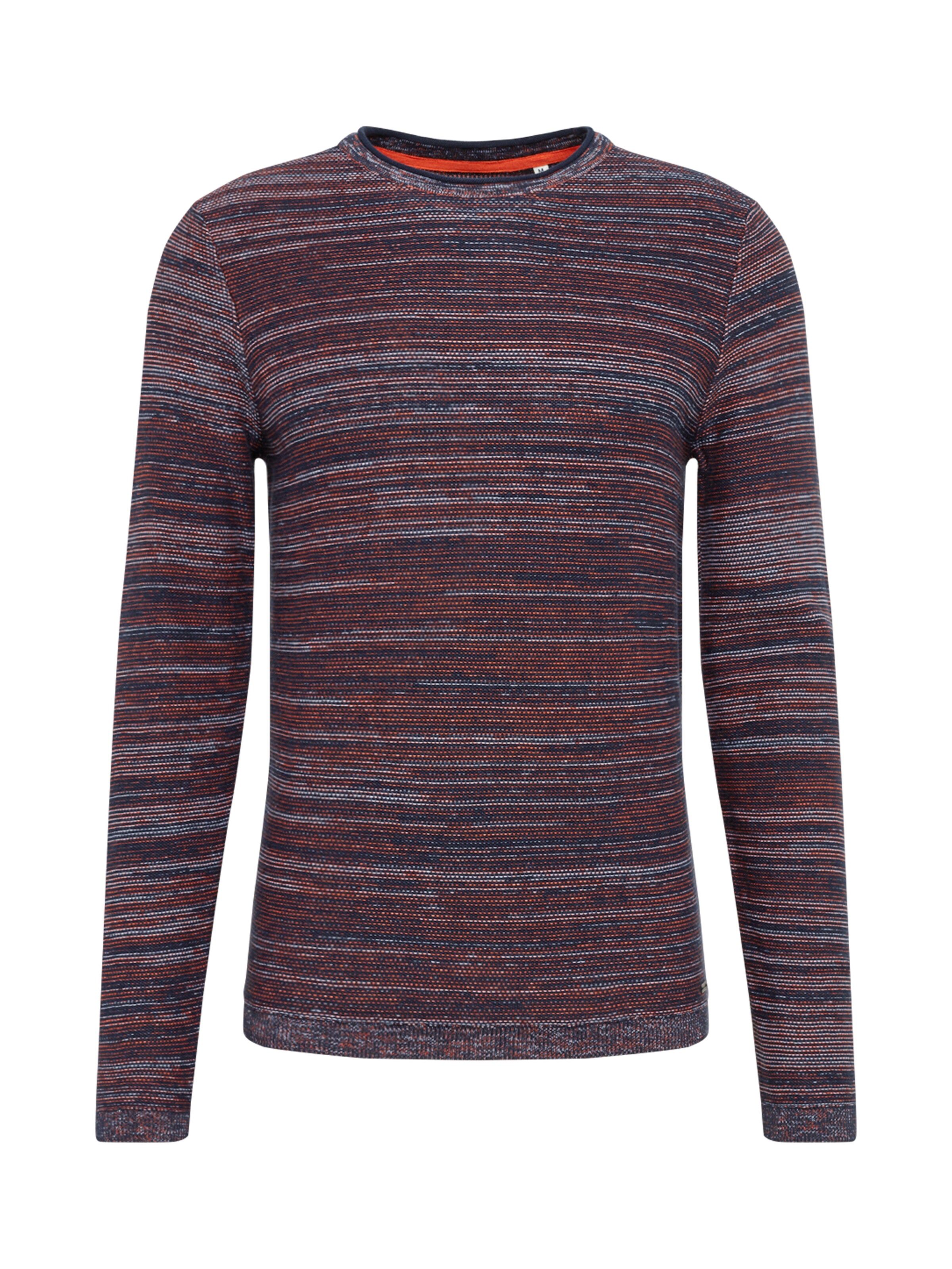 TOM TAILOR - Trui 'stripy colored sweater' in de kleur Blauw