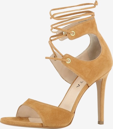 EVITA Strap Sandals in Brown: front