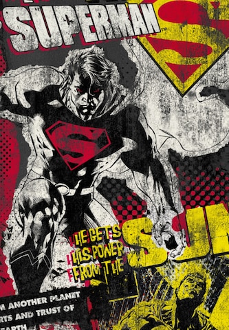 LOGOSHIRT Shirt 'Superman' in Grijs