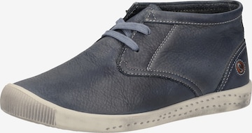 Softinos Athletic Lace-Up Shoes in Blue: front