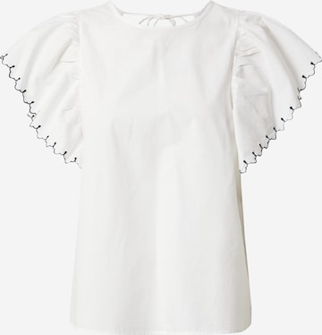 VERO MODA Bluse 'VMLACI' i hvit: forside