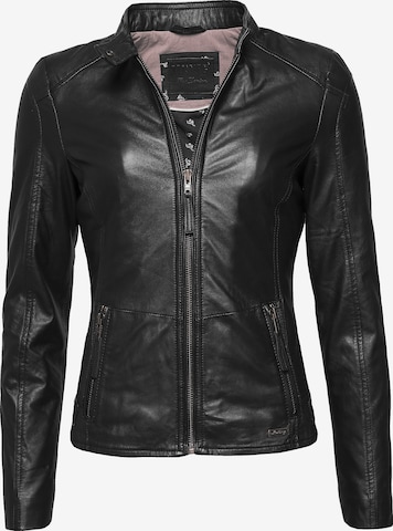 MUSTANG Lederjacke 'Jeannette' in Schwarz: predná strana