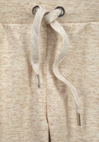 LASCANA Regular Pajama Pants in Beige