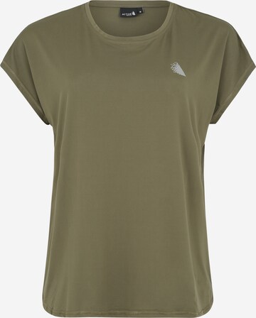 T-shirt fonctionnel Active by Zizzi en vert : devant