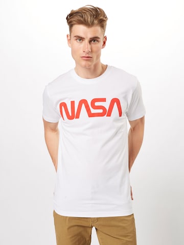 Mister Tee Shirt 'NASA Worm' in Weiß